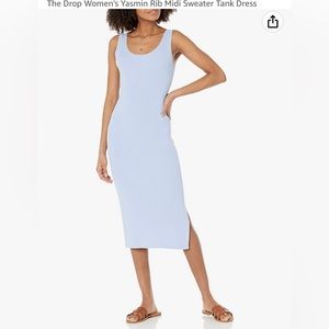 NWOT The Drop Women's Yasmin Rib Midi Sweater Tank Dress